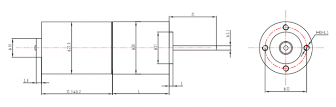 Brushless de Printerbldc Motor van 100RPM 90RPM Inkjet 0
