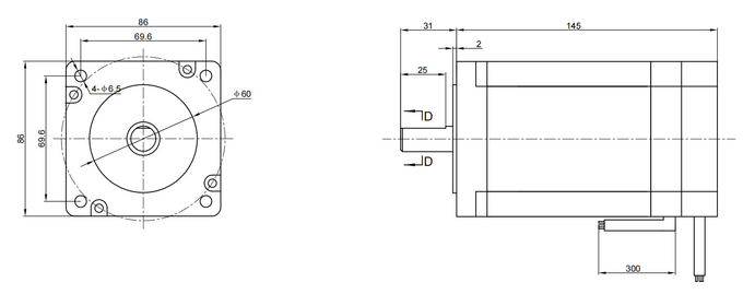 Automobiel Elektrische BLDC-Motorw8680 Brushless Hoge Torsie 0