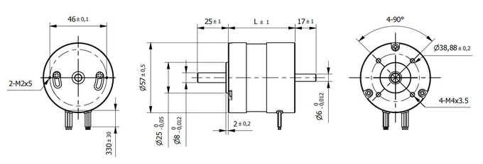 6000rpm de hoge Motor W5795 van de Torsie Elektrische Automobielauto BLDC 0