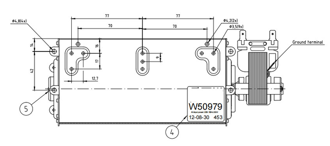 Aluminium het Met geringe geluidssterkte 110V 60Hz 220v 240v van grensoverschrijdend verkeerventilators 1