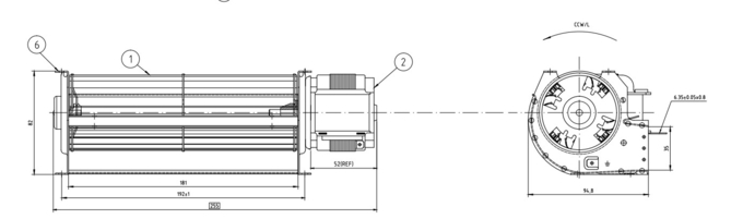 Aluminium het Met geringe geluidssterkte 110V 60Hz 220v 240v van grensoverschrijdend verkeerventilators 0